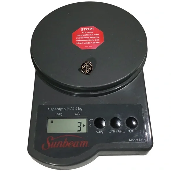 TSG Jerusalem Cross Tac Pin Brooch Round Gold Black Lapel Hat Bag Jewelry - Picture 6 of 7